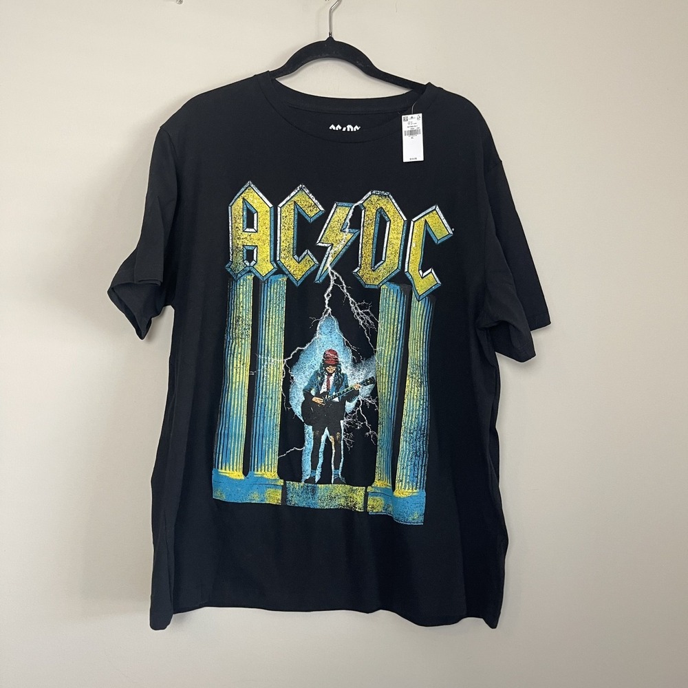 NWT Old Navy AC/DC‎ Graphic Men's Black T-Shirt Sz XL